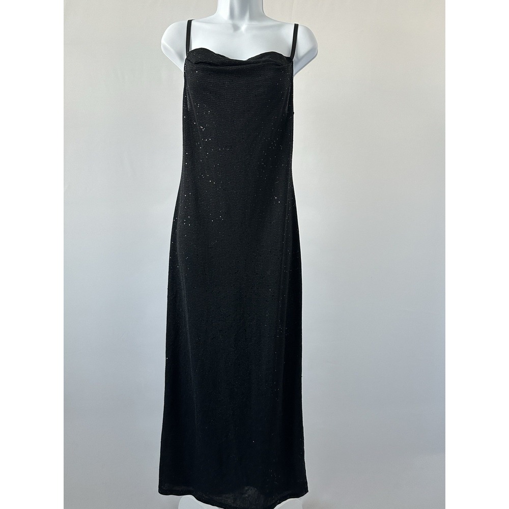 Bebe Women's  Textured Sequin Sexy Bodycon Midi Dress Sz: M (b51)